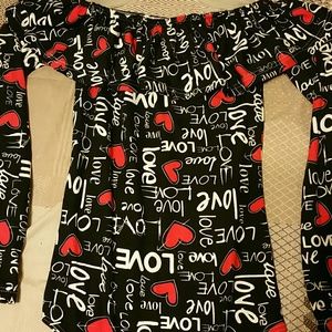 Small "love" bodysuit